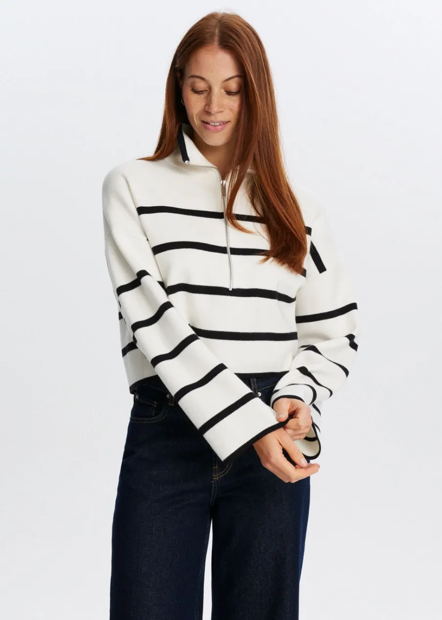 The Sting Trui met half zip<DAMES Truien En Vesten