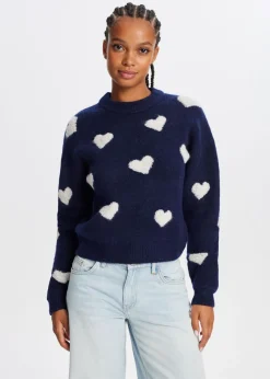 The Sting Trui met hartjes<DAMES Truien En Vesten