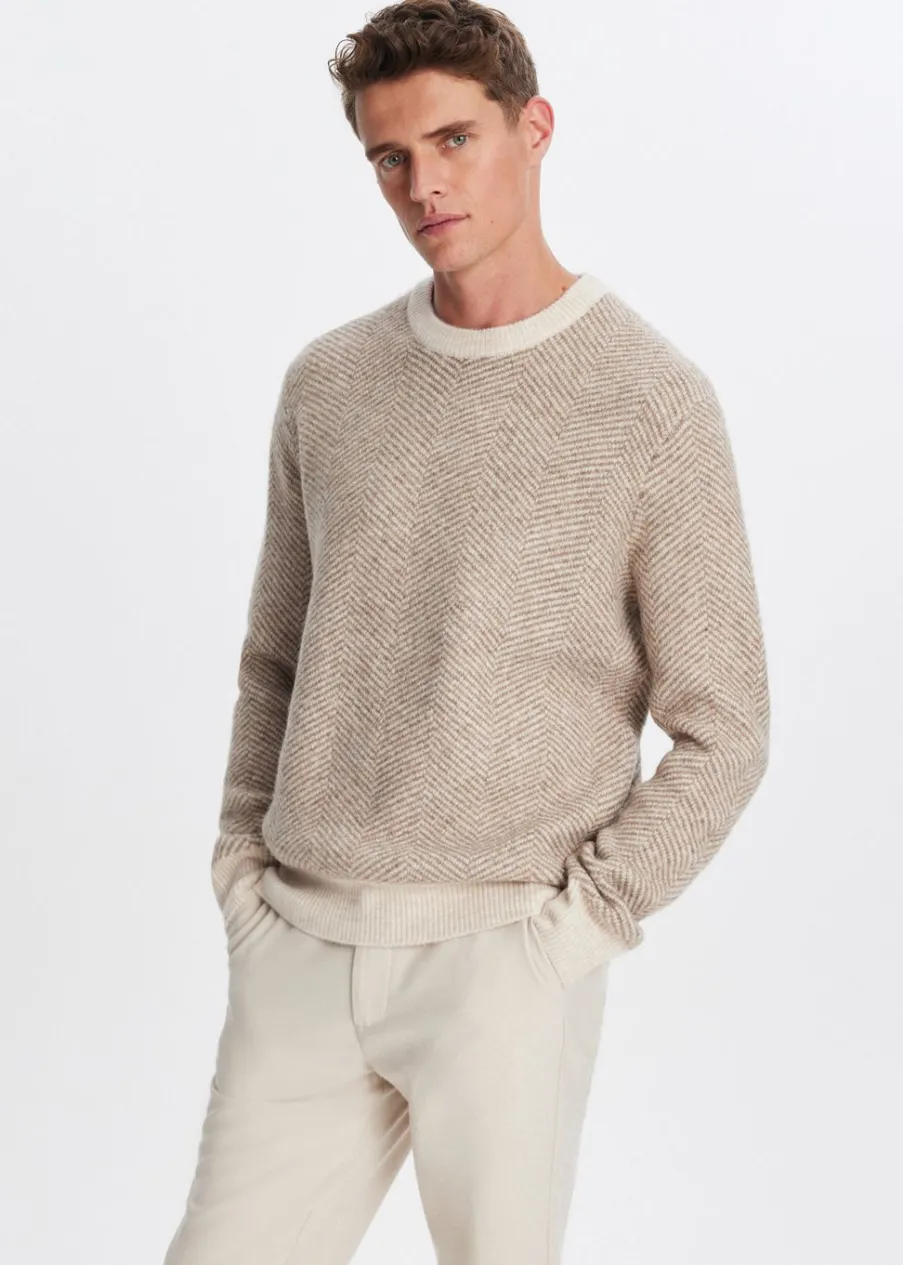 The Sting Trui met visgraatdetail<Heren Truien En Vesten