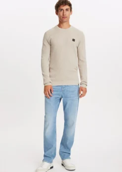 The Sting Trui met wafelstructuur<Heren Truien En Vesten