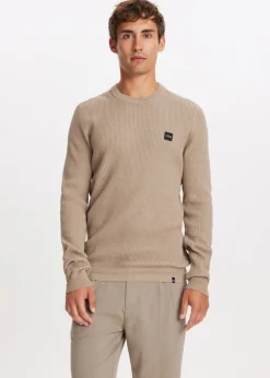 The Sting Trui met wafelstructuur<Heren Truien En Vesten