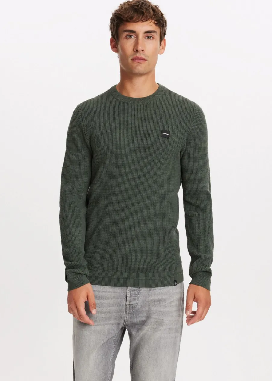 The Sting Trui met wafelstructuur<Heren Truien En Vesten