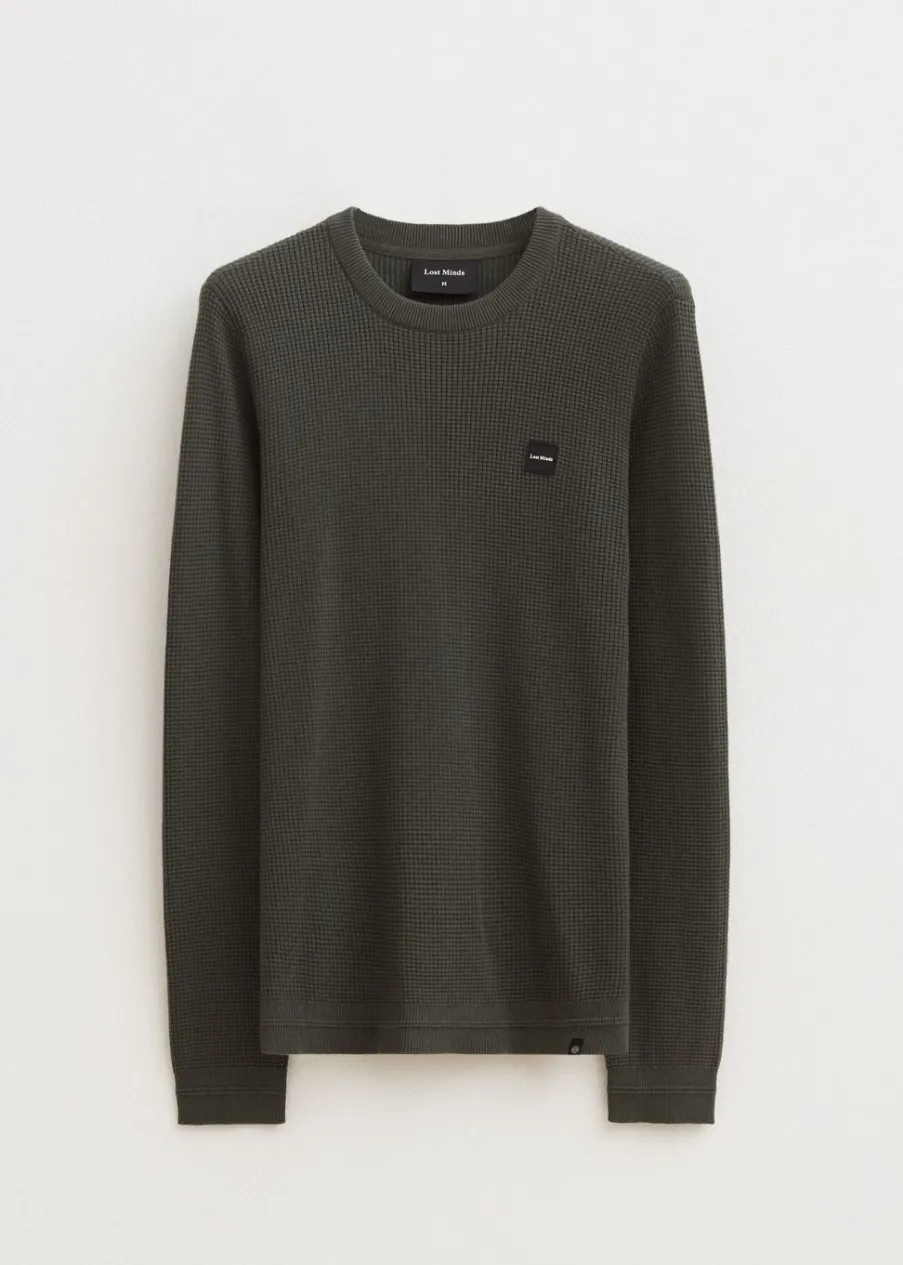 The Sting Trui met wafelstructuur<Heren Truien En Vesten