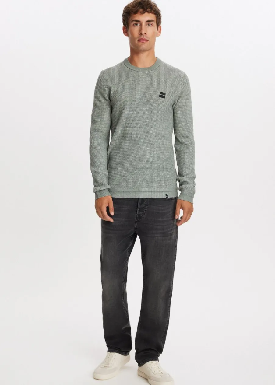 The Sting Trui met wafelstructuur<Heren Truien En Vesten