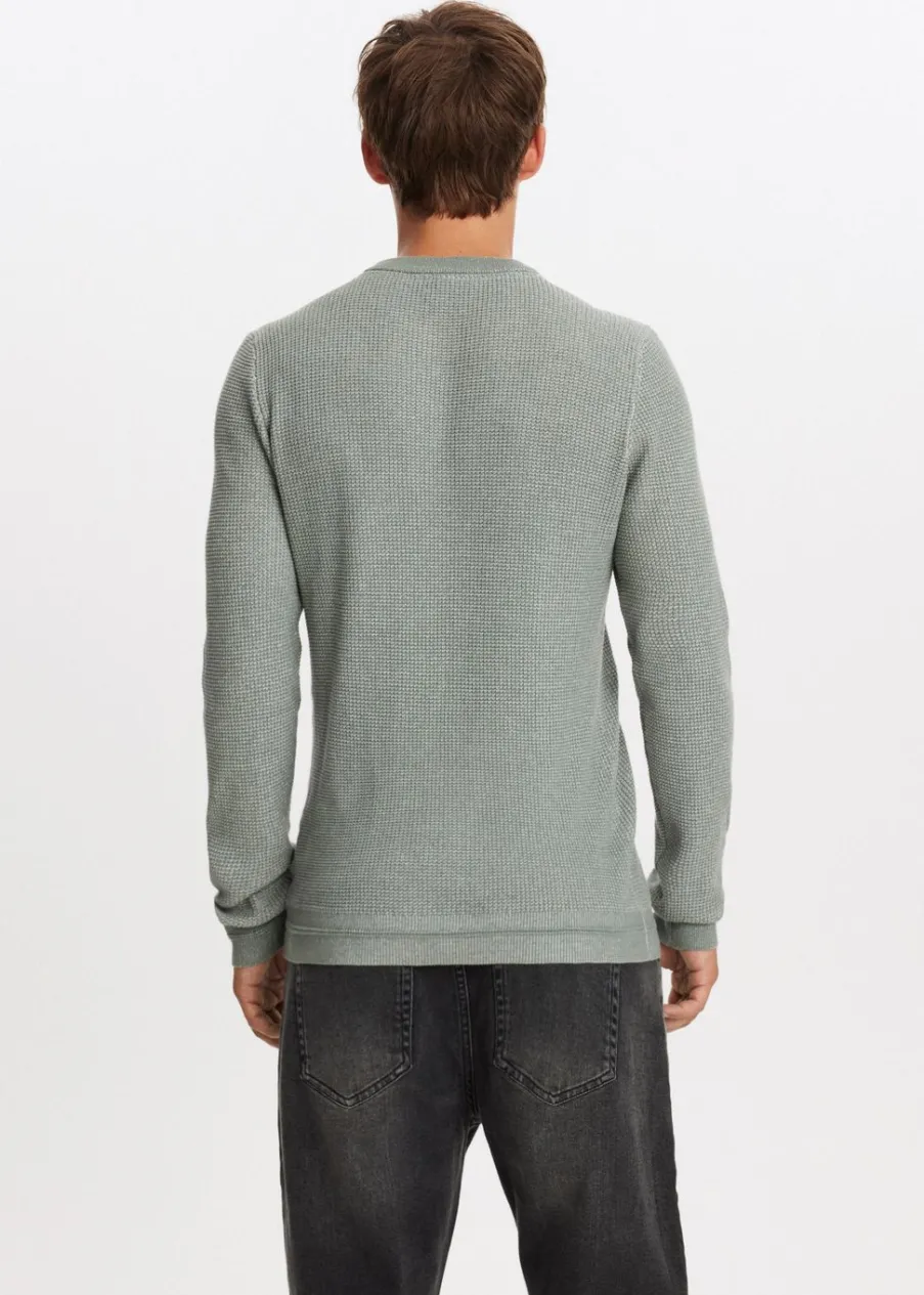 The Sting Trui met wafelstructuur<Heren Truien En Vesten