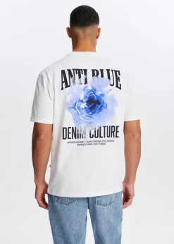 The Sting T-shirt met tekst en bloem<Heren T-Shirts