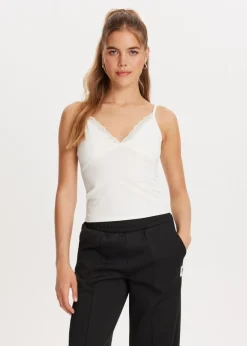 The Sting V-hals singlet met kant<DAMES Basics|Singlets