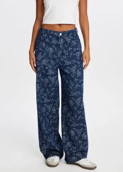 The Sting Wide leg jeans met bloemen<DAMES Jeans