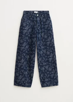 The Sting Wide leg jeans met bloemen<DAMES Jeans