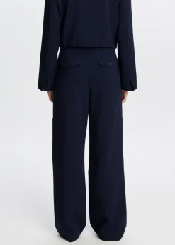 The Sting Wijde broek met cargozakken<DAMES Broeken