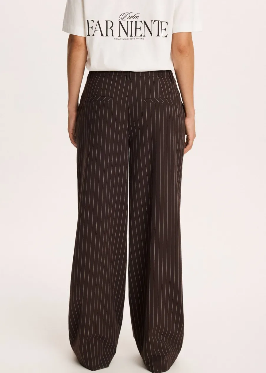 The Sting Wijde broek met strepen<DAMES Broeken