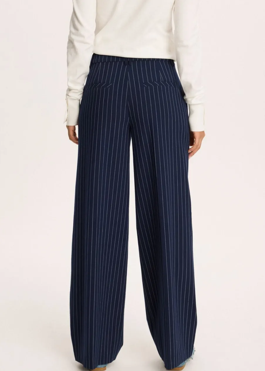 The Sting Wijde broek met strepen<DAMES Broeken